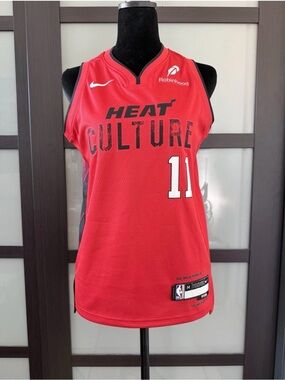 Nike Miami Heat Jaquez Jr. 11 City Edition NBA Culture Swing Jersey Red Youth M